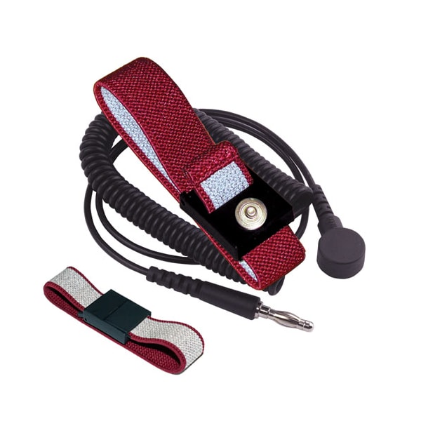 Transforming Technologies AntiAllergy Wrist Strap Set, 6', 4mm, Maroon